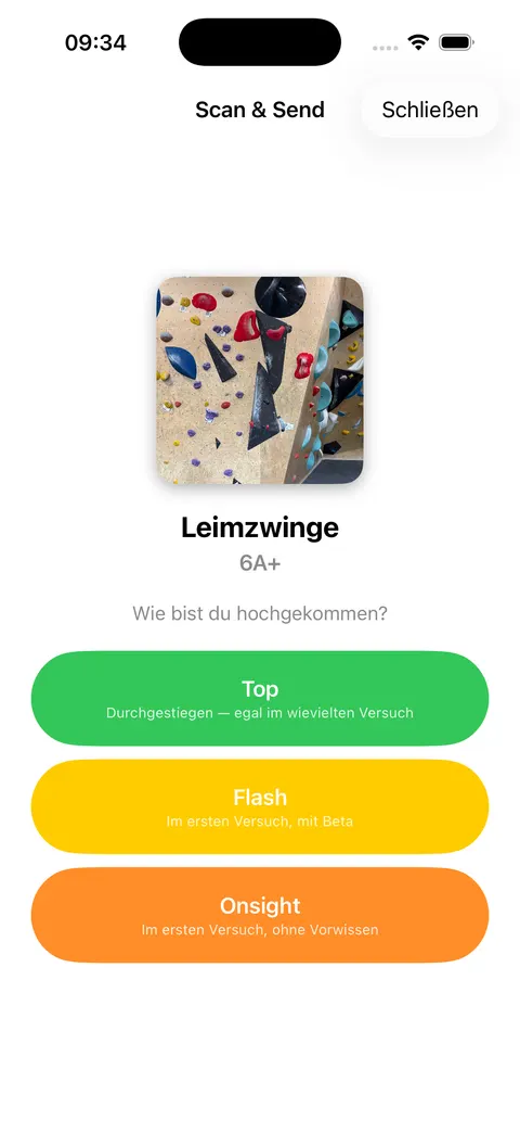 Scan & Send: Stil wählen nach dem QR-Scan