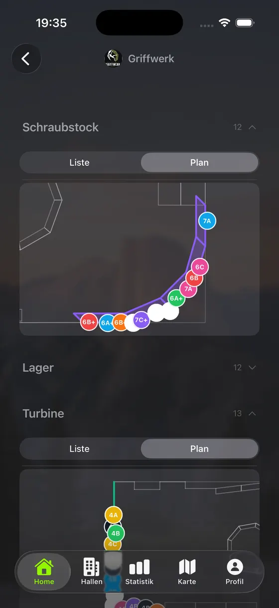 Gleicher Plan in der iOS-App